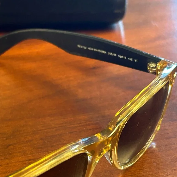 Ray-Ban Black and Gold Sunglasses - Picture 5 of 5